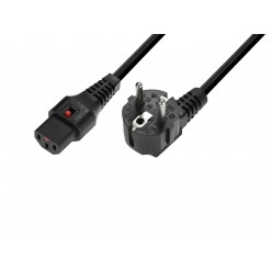 IEC LOCK IEC Power Cable locking 3x1.0 1m bk